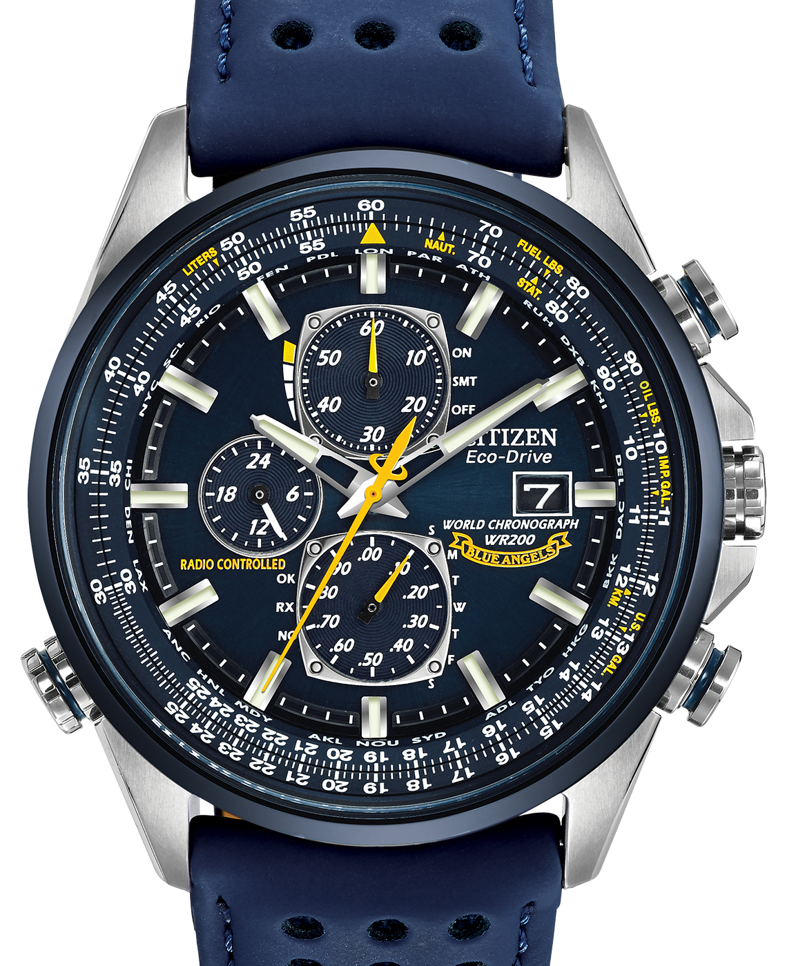 Citizen eco drive world chronograph wr200 blue angels new arrivals